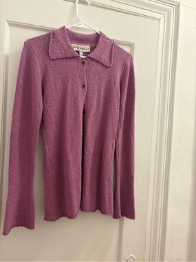 RATIONALLE Lilac Knit Button-Up Cardigan